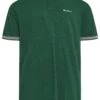 BEN SHERMAN Big & Tall Green Chevron Collar Polo Shirt