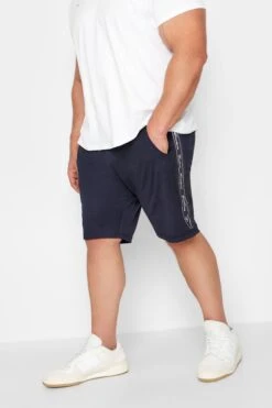 D555 Big & Tall Navy Blue Couture Side Panel Shorts