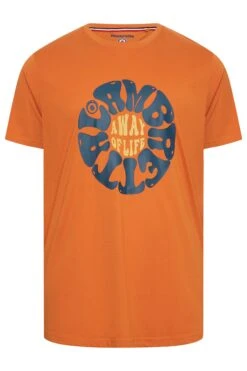 LAMBRETTA Big & Tall Orange 'A Way Of Life' Slogan T-Shirt -Menswear Mode Sales Store eccc6202 08b0 4d 207815 X