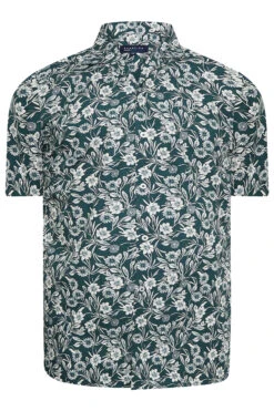 BadRhino Big & Tall Black Floral Short Sleeve Shirt 5 BadRhino Big & Tall Black Floral Short Sleeve Shirt -Menswear Mode Sales Store ed3ea920 ca00 41 208033 X