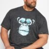 KAM Big & Tall Charcoal Grey Gorilla Print T-Shirt