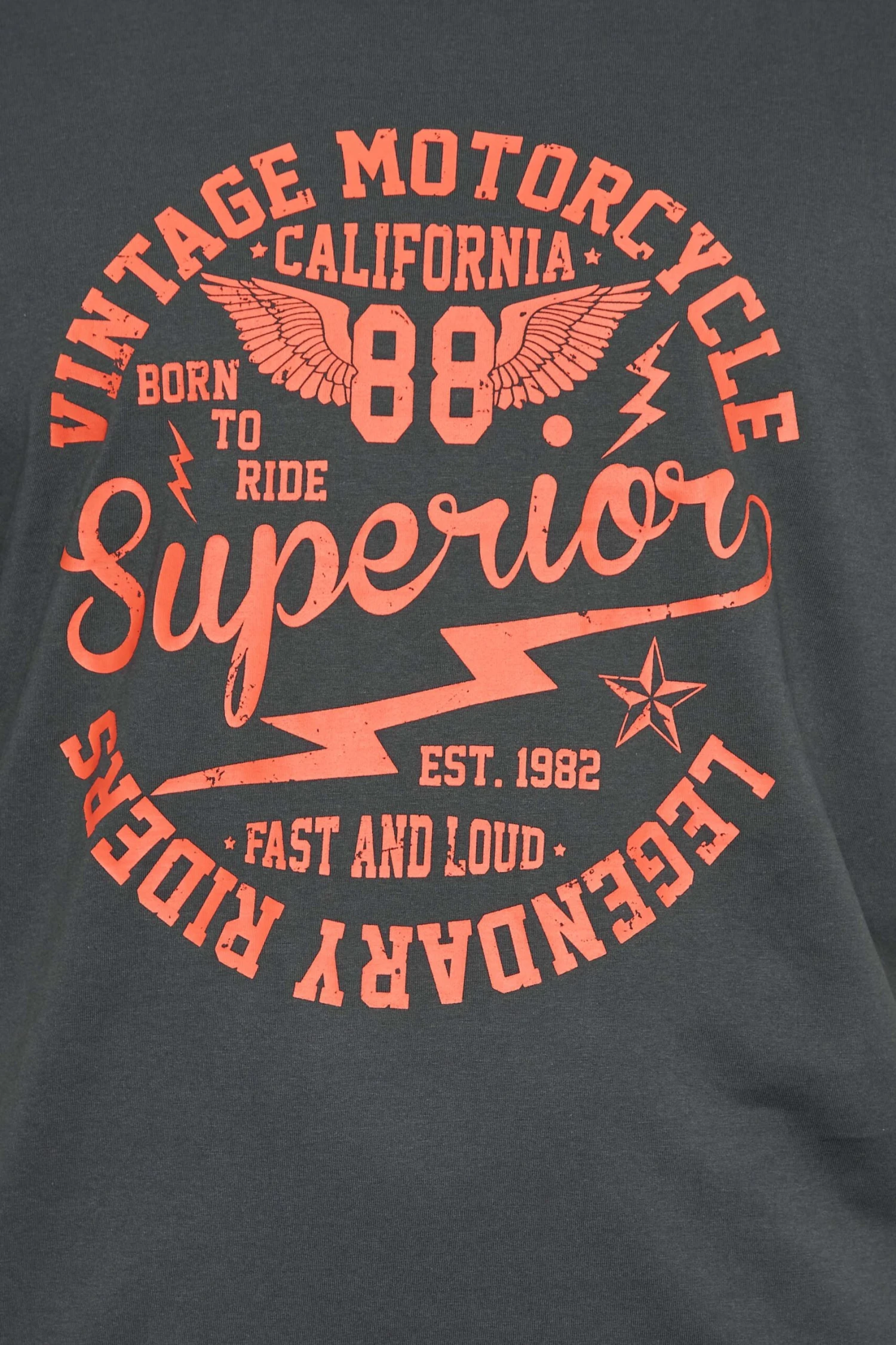 ESPIONAGE Big & Tall Grey Superior Printed T-Shirt 2 ESPIONAGE Big & Tall Grey Superior Printed T-Shirt - Image 2