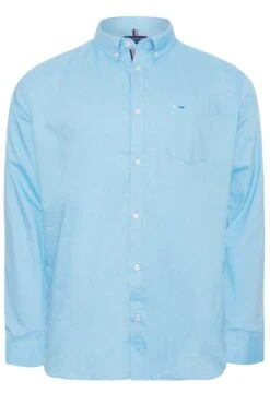 BadRhino Big & Tall Light Blue Long Sleeve Oxford Shirt -Menswear Mode Sales Store eed1ea04 be86 44 203807 XR