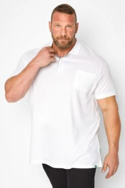 D555 Big & Tall White Core Polo Shirt