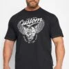 KAM Big & Tall Black Skull Print T-Shirt