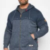 D555 Big & Tall Navy Blue Zip Hoodie
