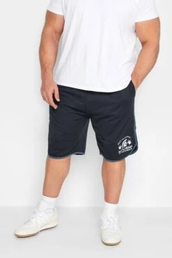 KAM Big & Tall Navy Blue Gym Shorts