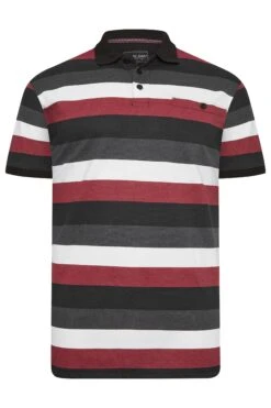 KAM Big & Tall Black & Red Striped Pocket Polo Shirt 5 KAM Big & Tall Black & Red Striped Pocket Polo Shirt -Menswear Mode Sales Store f477cc02 9dae 43 207761 X