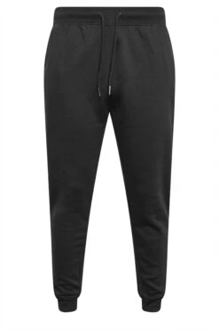 D555 Big & Tall Black Cuffed Joggers