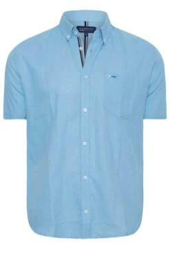BadRhino Big & Tall Light Blue Linen Shirt 5 BadRhino Big & Tall Light Blue Linen Shirt -Menswear Mode Sales Store f5e54611 2b85 40 206640 XR