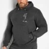 RELIGION Big & Tall Charcoal Grey Embroidered Logo Hoodie