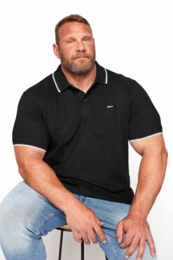 BadRhino Big & Tall Black Tipped Core Polo Shirt