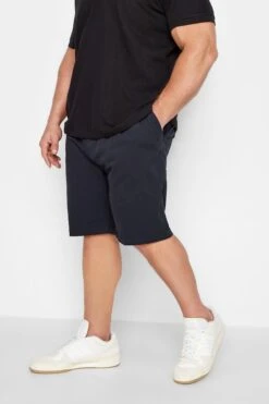 D555 Big & Tall Navy Blue Stretch Shorts