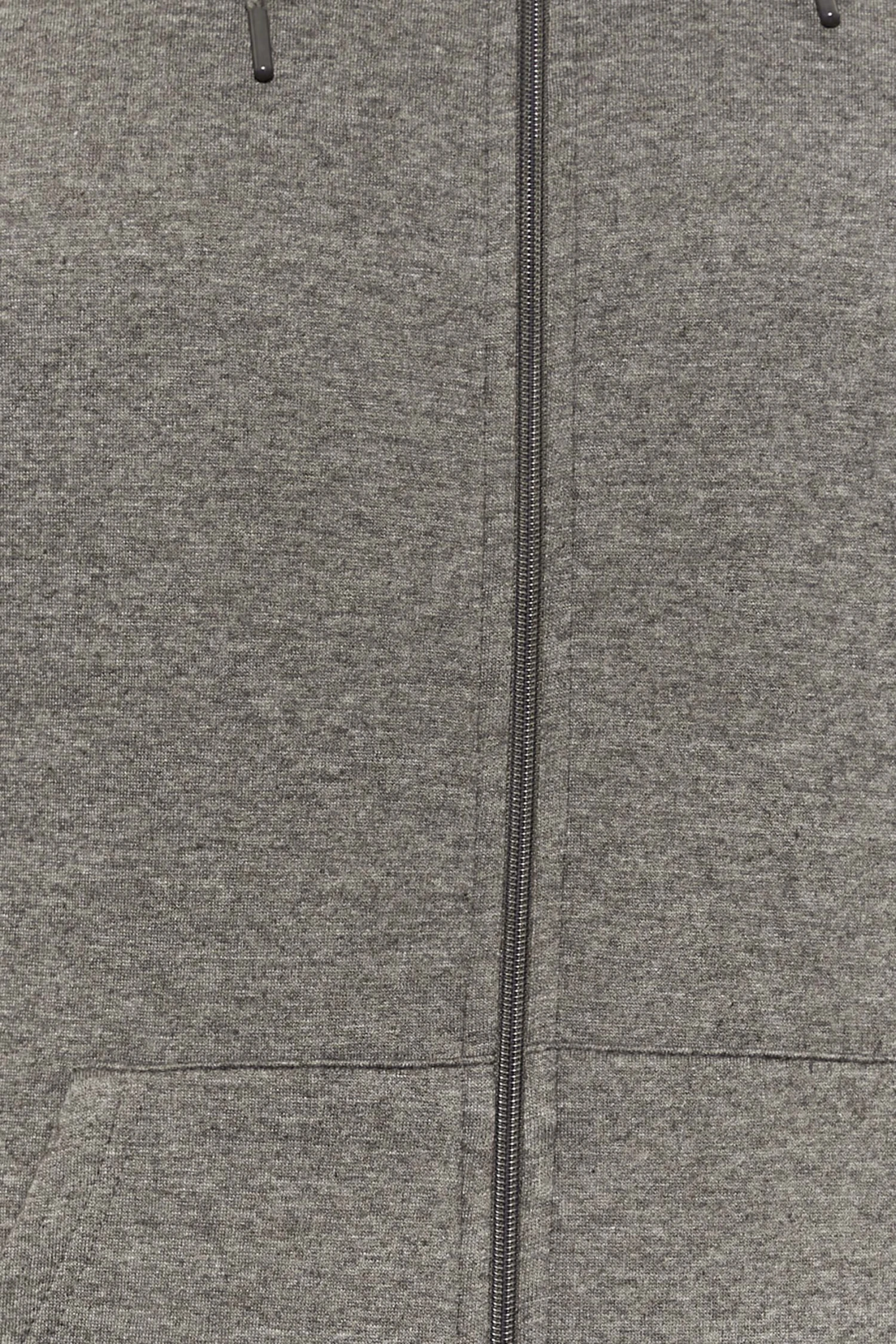 BadRhino Big & Tall Charcoal Grey Zip Through Hoodie 2 BadRhino Big & Tall Charcoal Grey Zip Through Hoodie - Image 2