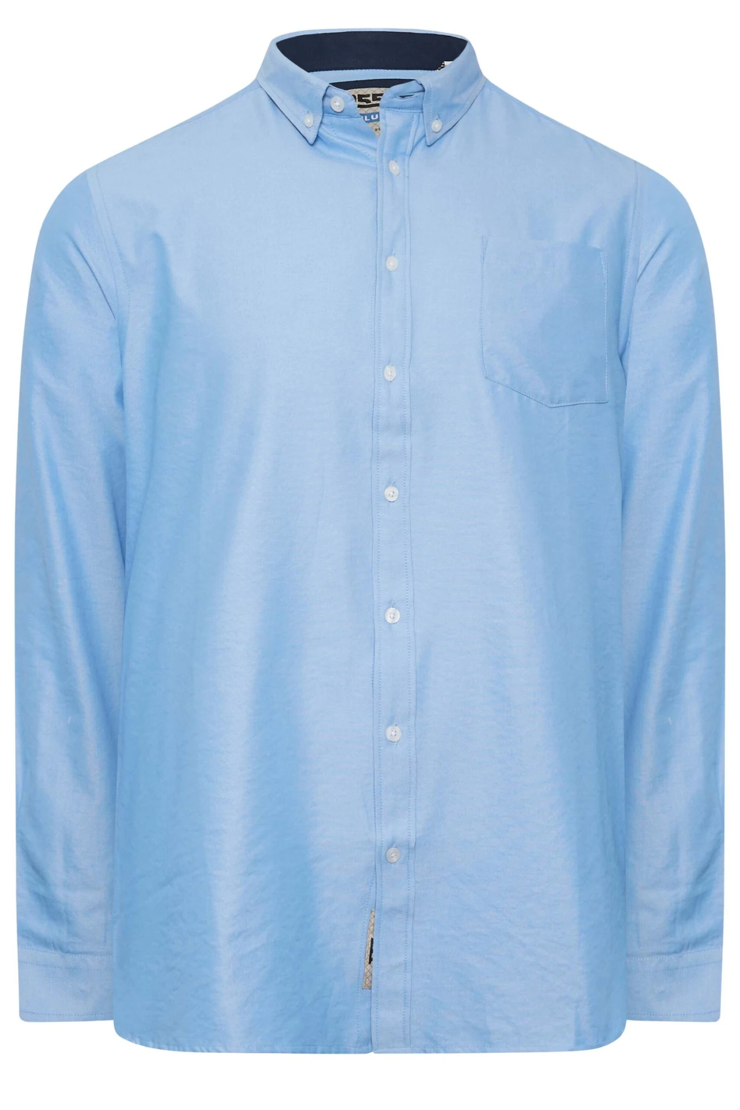 D555 Big & Tall Light Blue Long Sleeve Oxford Shirt 3 D555 Big & Tall Light Blue Long Sleeve Oxford Shirt - Image 3